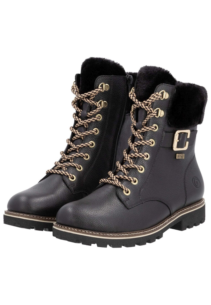 Remonte Stiefelette Leder/Fell Schwarz