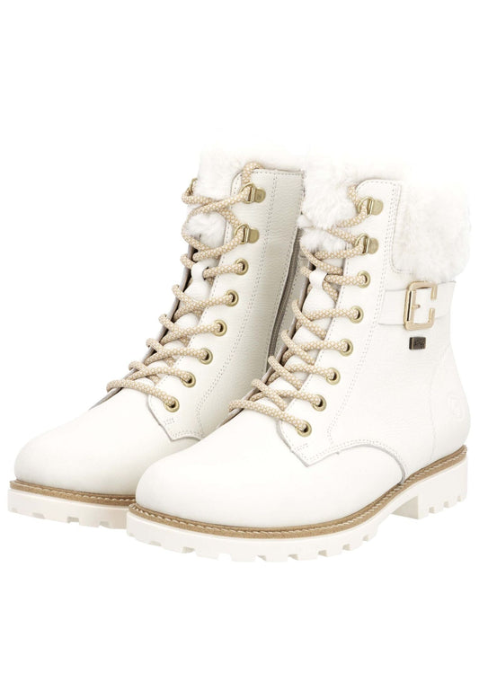 Remonte Stiefelette Leder/Fell Weiß