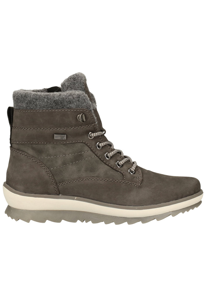 Remonte Stiefelette Leder Grau Warmfutter