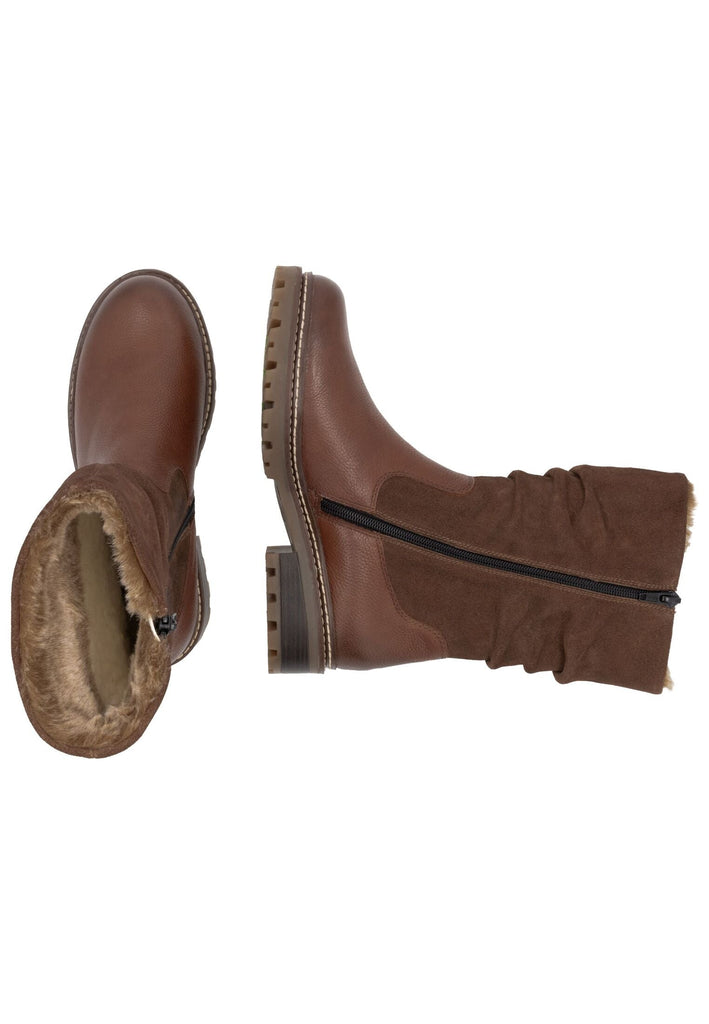 Remonte Stiefelette Leder Nuss Warmfutter