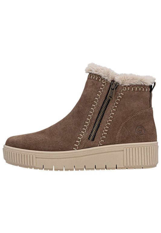 Remonte Stiefelette Leder Nuss Warmfutter