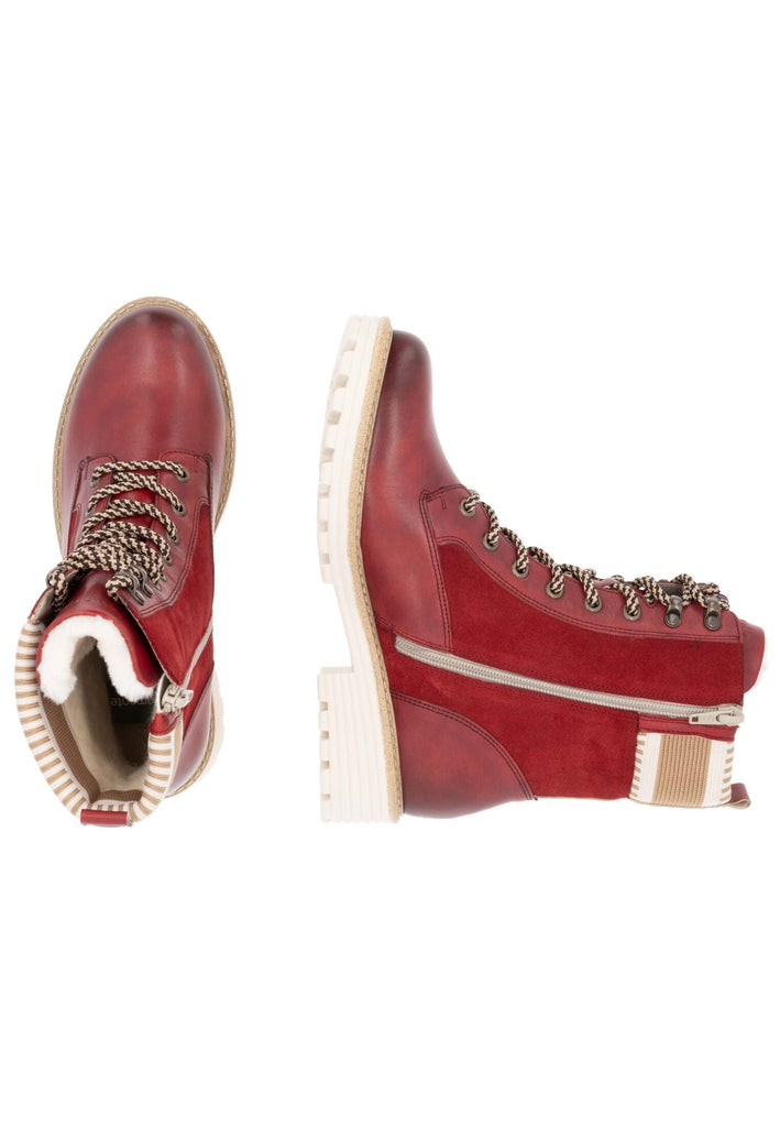 Remonte Stiefelette Leder Rot/Beige