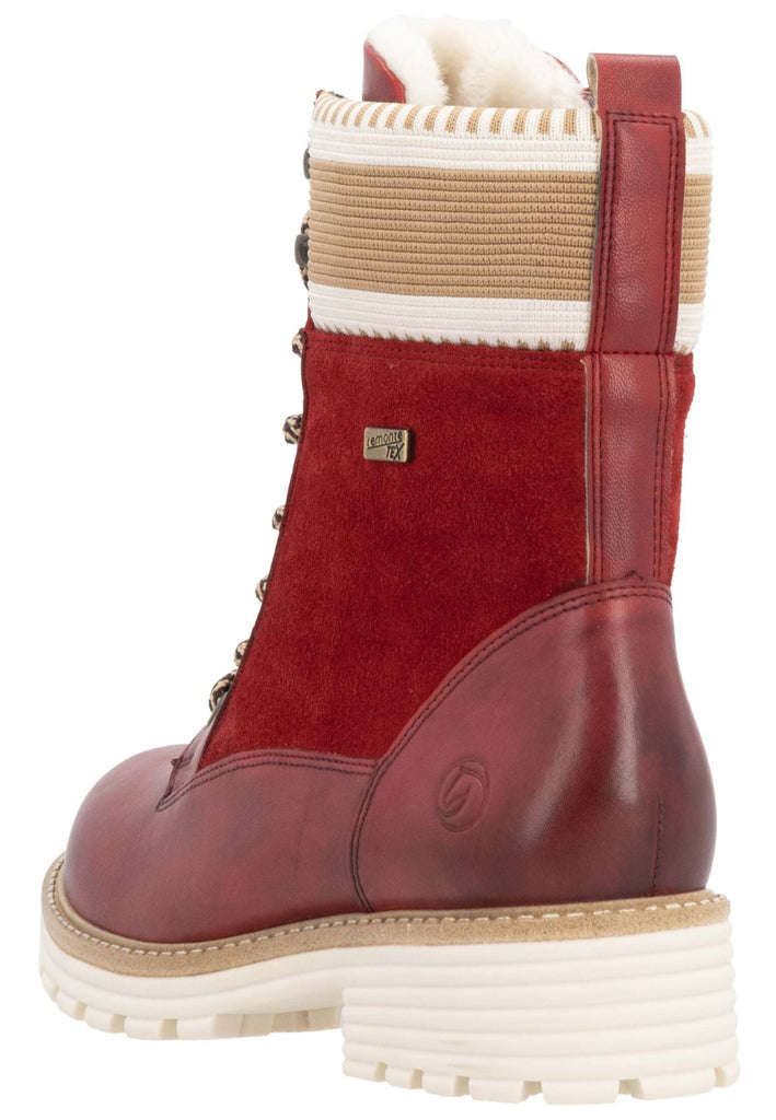 Remonte Stiefelette Leder Rot/Beige