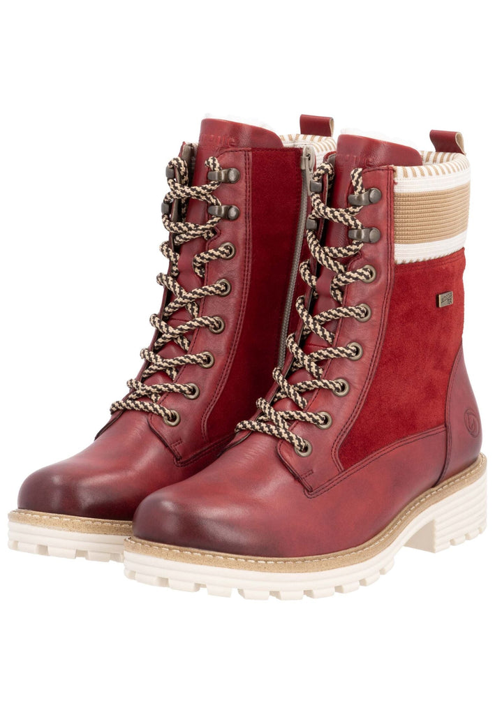 Remonte Stiefelette Leder Rot/Beige