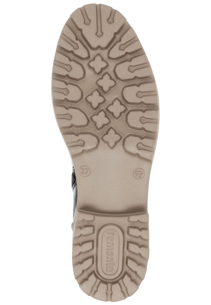 Remonte Stiefelette Leder Schwarz Lack Warmfutter