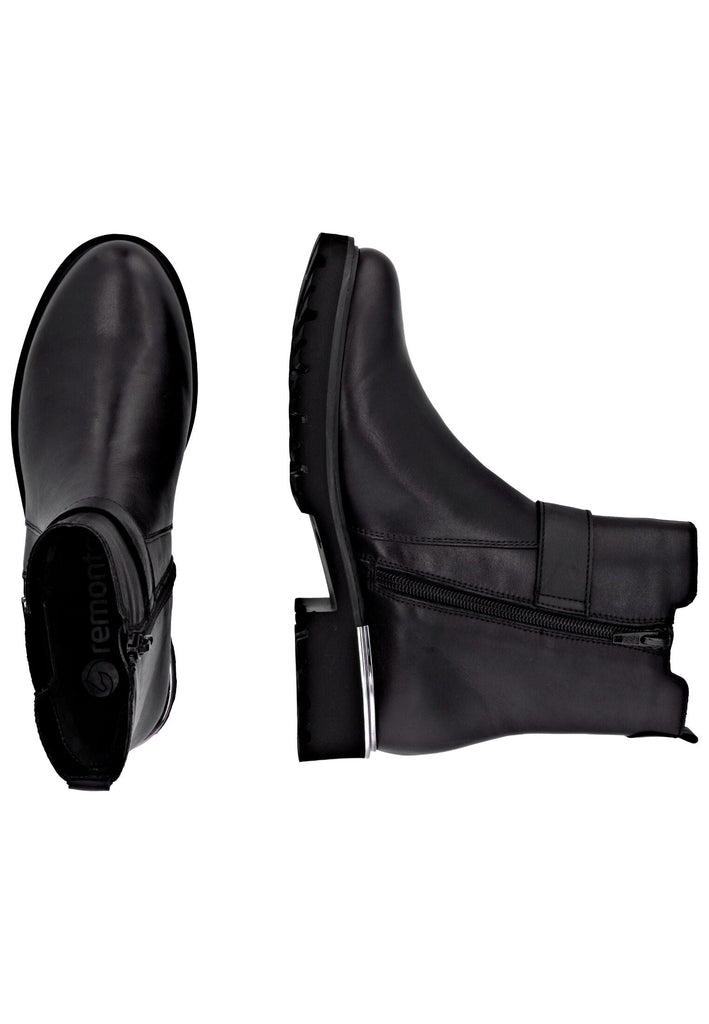 Remonte Stiefelette Leder Schwarz/Schwarz