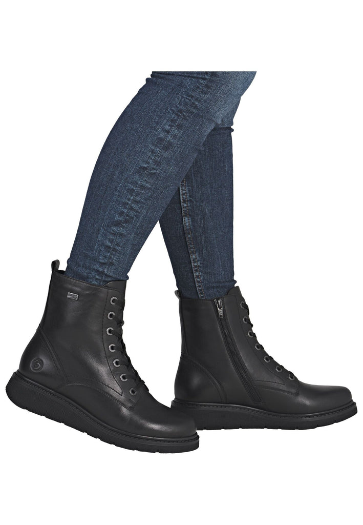 Remonte Stiefelette Leder Schwarz/Schwarz Warmfutter