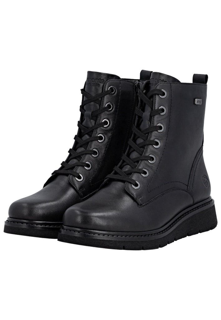 Remonte Stiefelette Leder Schwarz/Schwarz Warmfutter