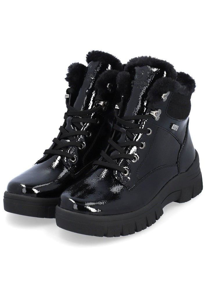 Remonte Stiefelette Leder Schwarz Warmfutter