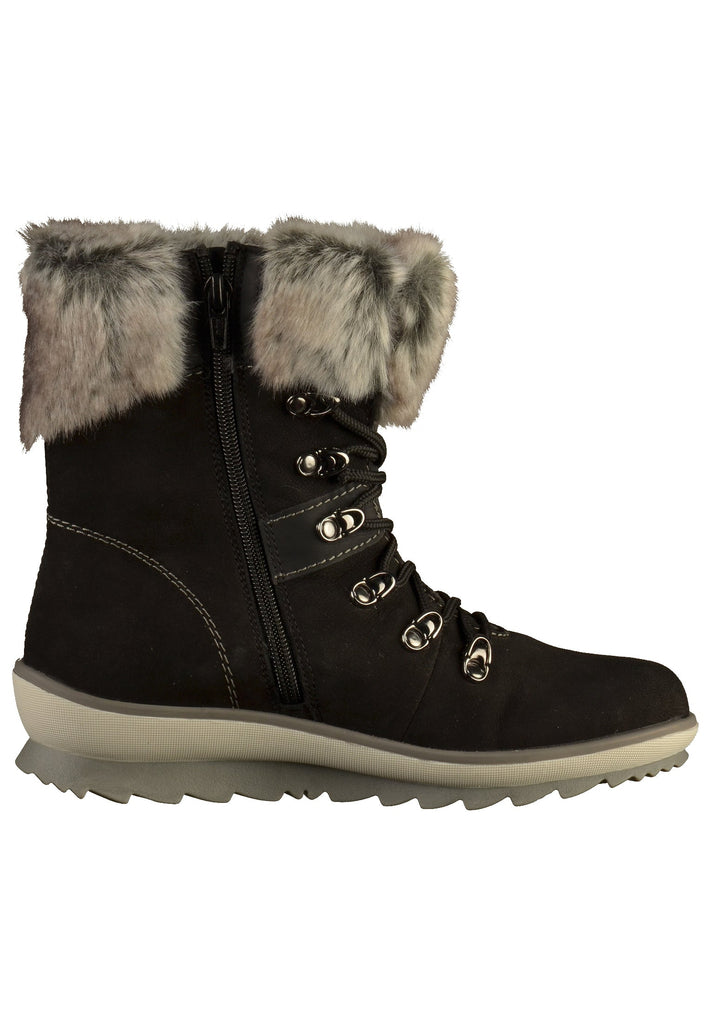 Remonte Stiefelette Leder Schwarz Warmfutter