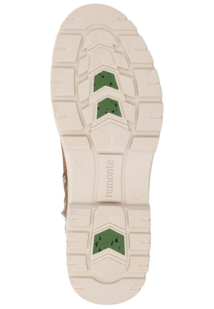 Remonte Stiefelette Leder/Synthetik Braun/Rot Warmfutter