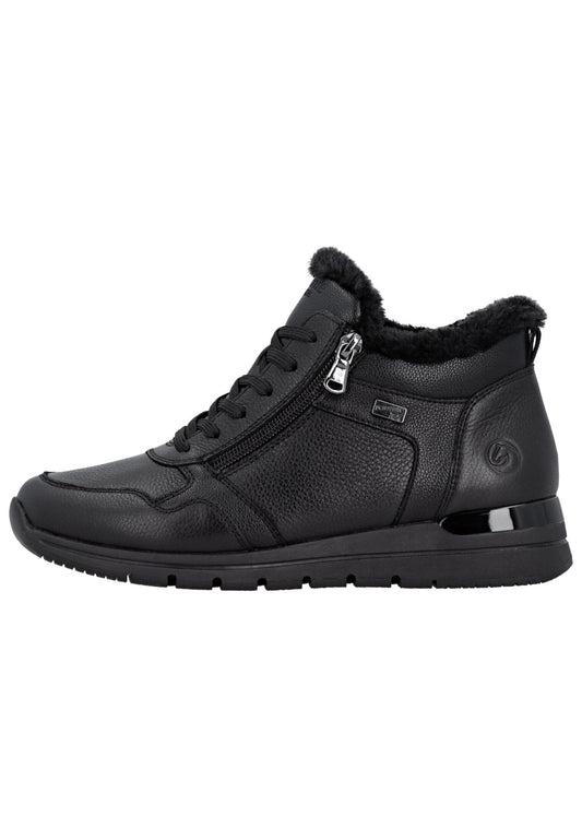 Remonte Stiefelette Leder/Synthetik Schwarz/Schwarz Warmfutter