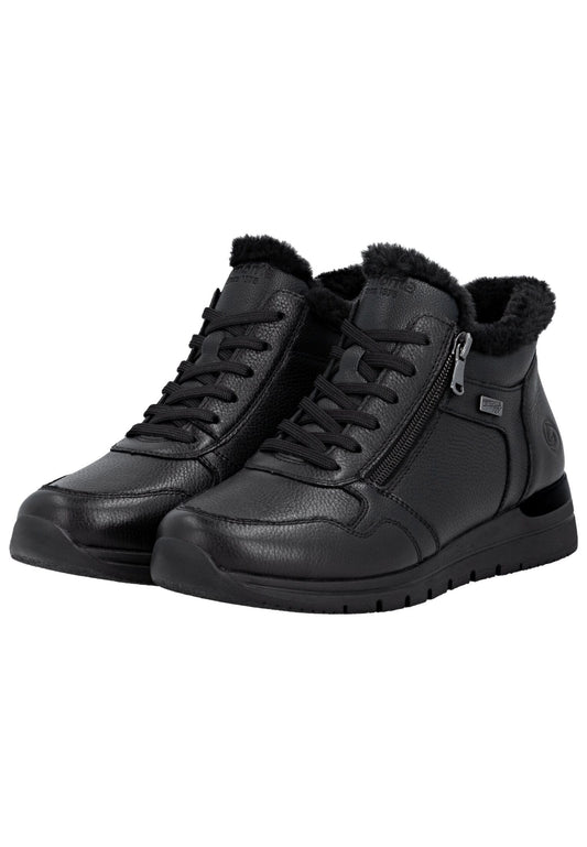 Remonte Stiefelette Leder/Synthetik Schwarz/Schwarz Warmfutter
