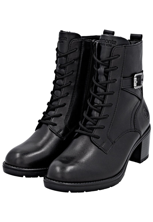 Remonte Stiefelette Leder/Synthetik Schwarz/Schwarz Warmfutter