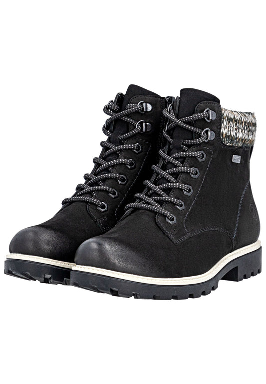 Remonte Stiefelette Leder/Synthetik Schwarz Warmfutter