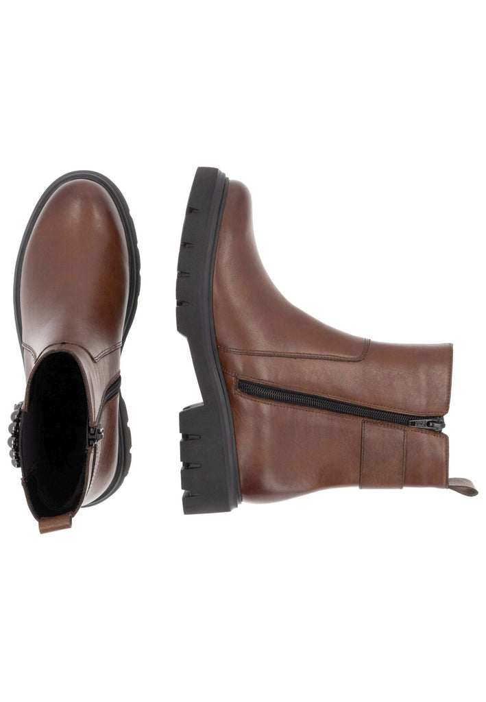 Remonte Stiefelette Leder/Textil Chestnut Warmfutter