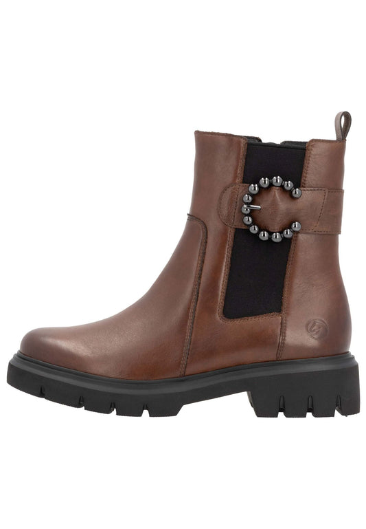 Remonte Stiefelette Leder/Textil Chestnut Warmfutter