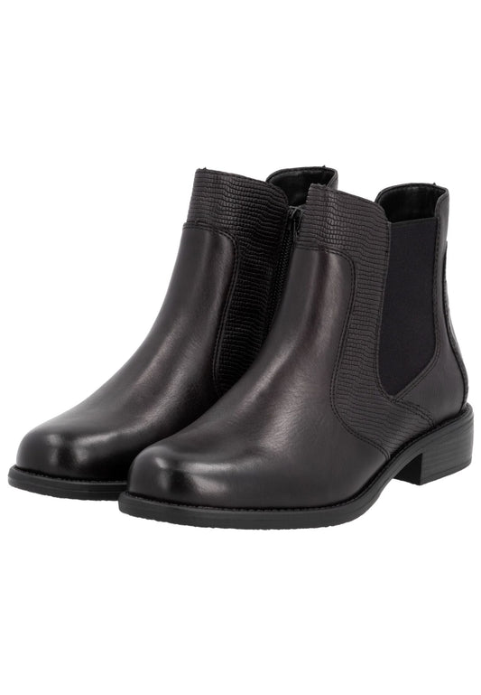Remonte Stiefelette Leder/Textil Dunkelbraun/Schwarz