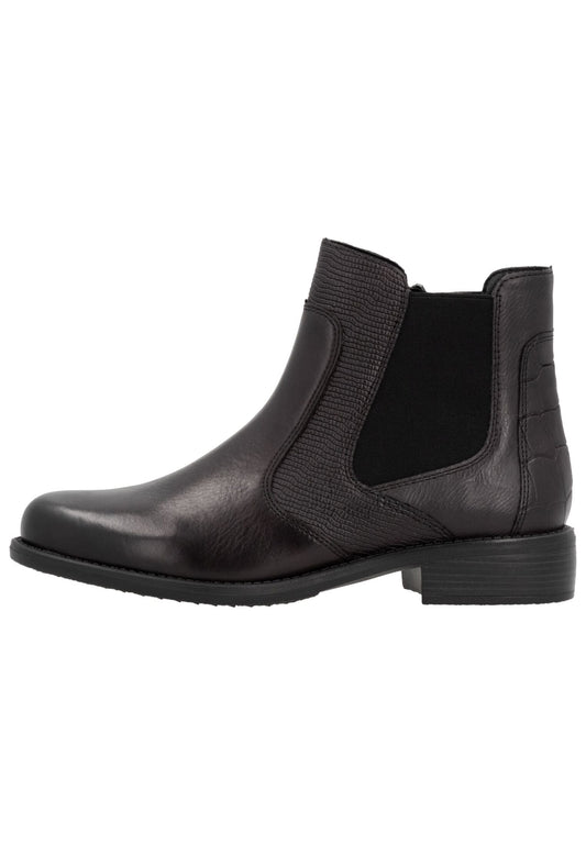 Remonte Stiefelette Leder/Textil Dunkelbraun/Schwarz
