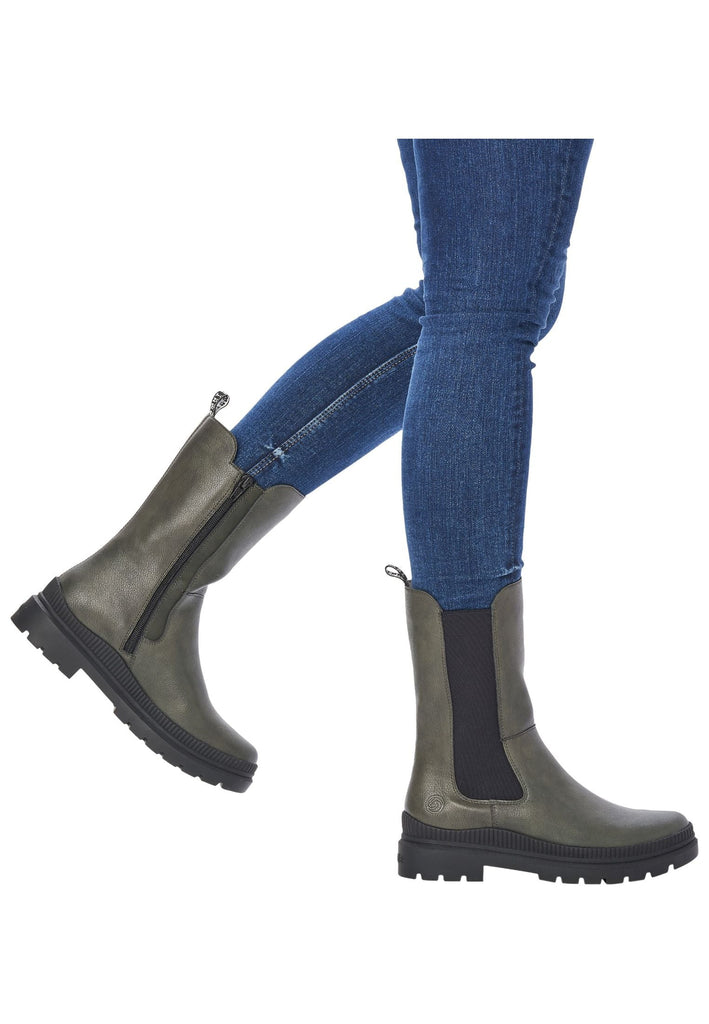 Remonte Stiefelette Leder/Textil Grau Warmfutter