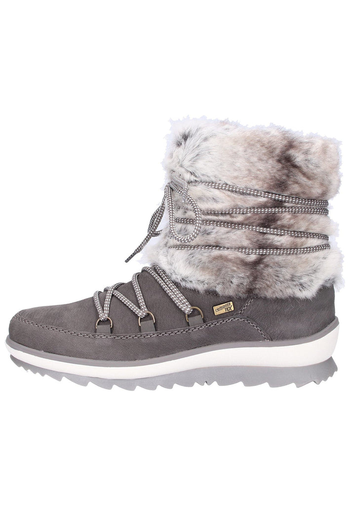 Remonte Stiefelette Leder/Textil Grau Warmfutter