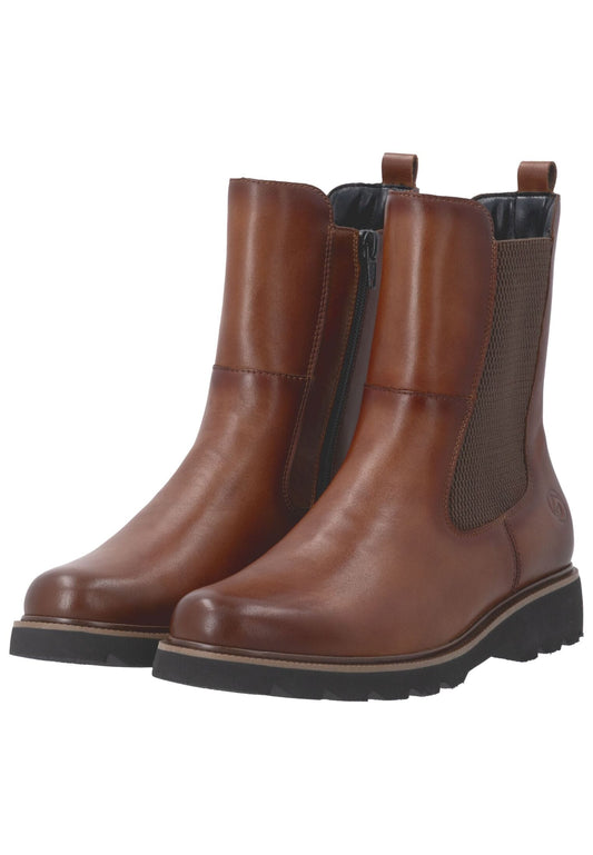 Remonte Stiefelette Leder/Textil Mittelbraun