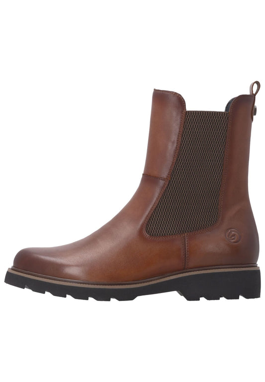 Remonte Stiefelette Leder/Textil Mittelbraun