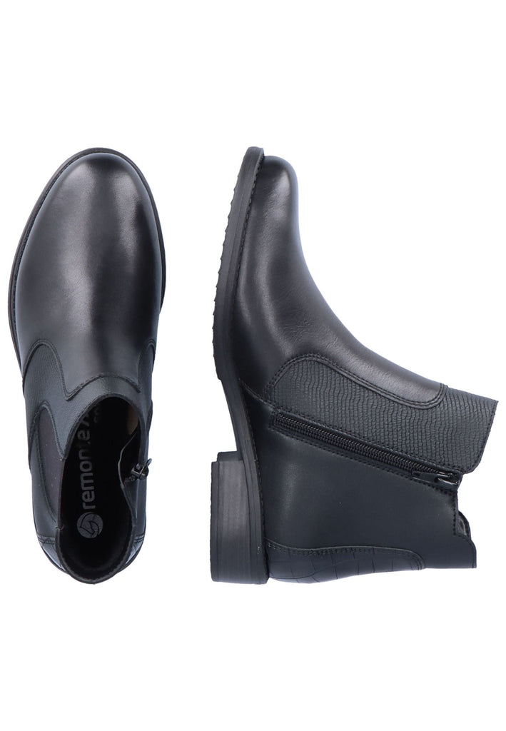 Remonte Stiefelette Leder/Textil Schwarz