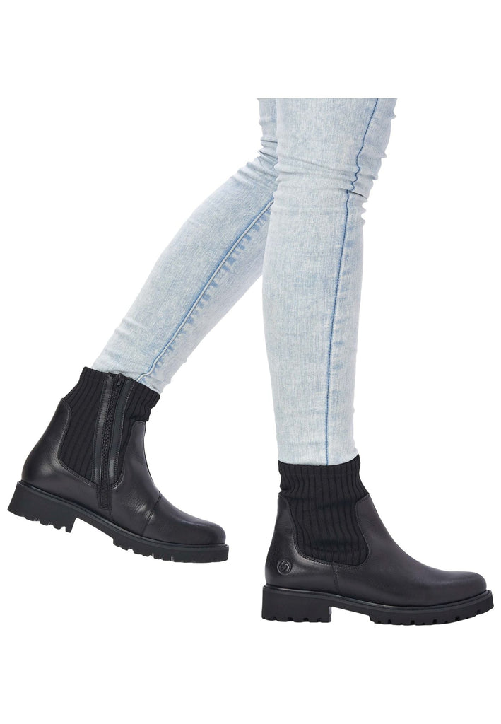 Remonte Stiefelette Leder/Textil Schwarz