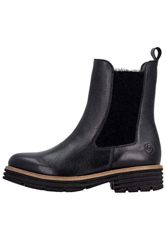 Remonte Stiefelette Leder/Textil Schwarz/Schwarz Warmfutter