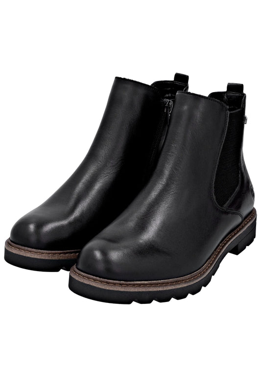 Remonte Stiefelette Leder/Textil Schwarz/Schwarz Warmfutter