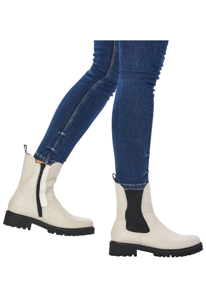 Remonte Stiefelette Leder/Textil Weiß
