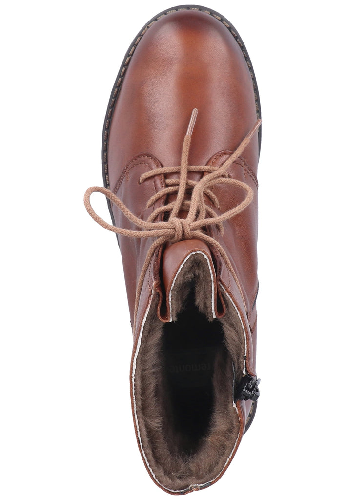 Remonte Stiefelette Lederimitat Braun Warmfutter