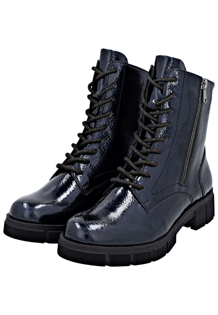 Remonte Stiefelette Lederimitat Nachtblau Warmfutter