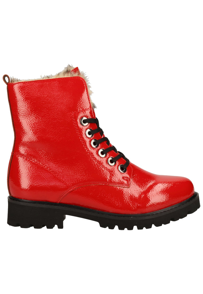 Remonte Stiefelette Lederimitat Rot Warmfutter