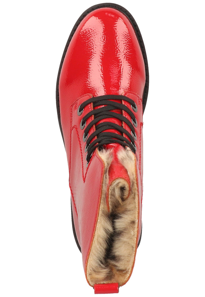 Remonte Stiefelette Lederimitat Rot Warmfutter