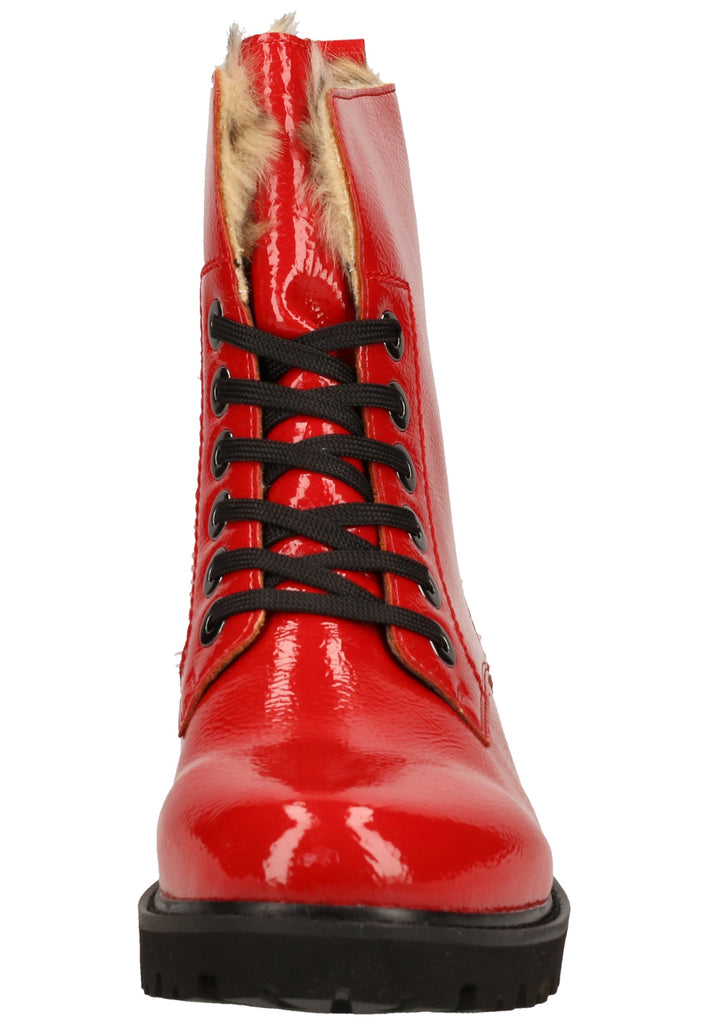 Remonte Stiefelette Lederimitat Rot Warmfutter