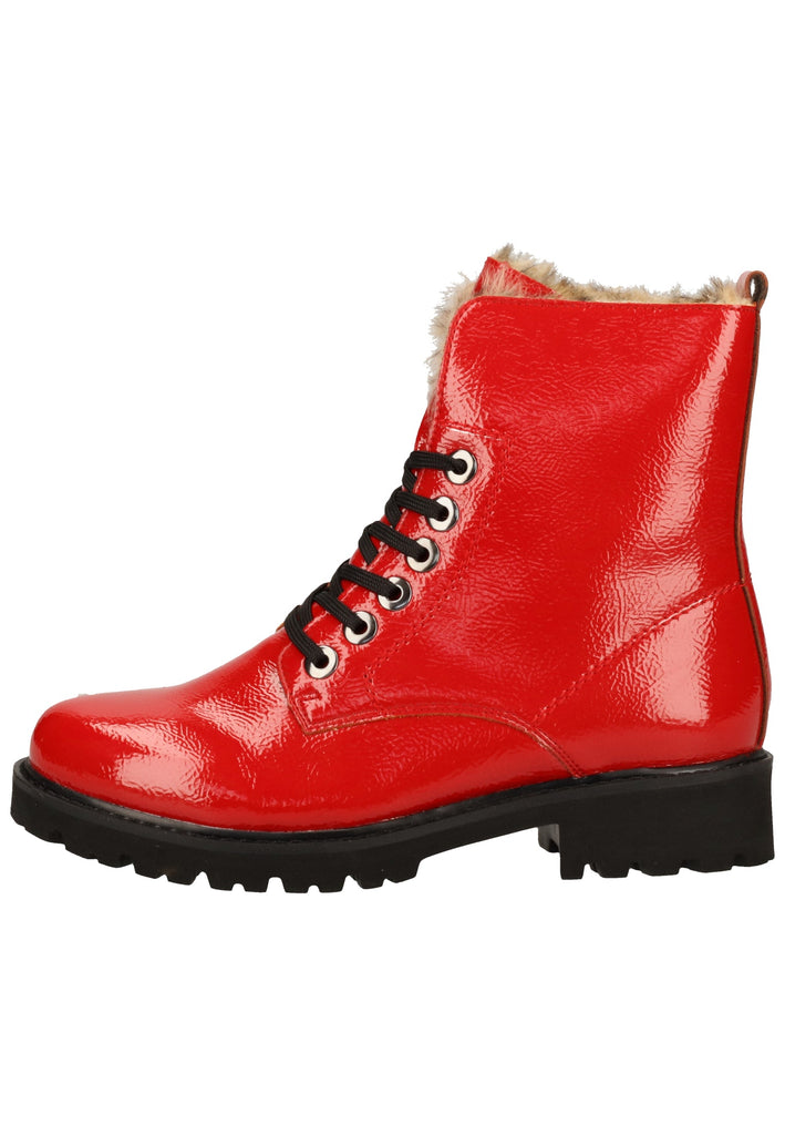 Remonte Stiefelette Lederimitat Rot Warmfutter