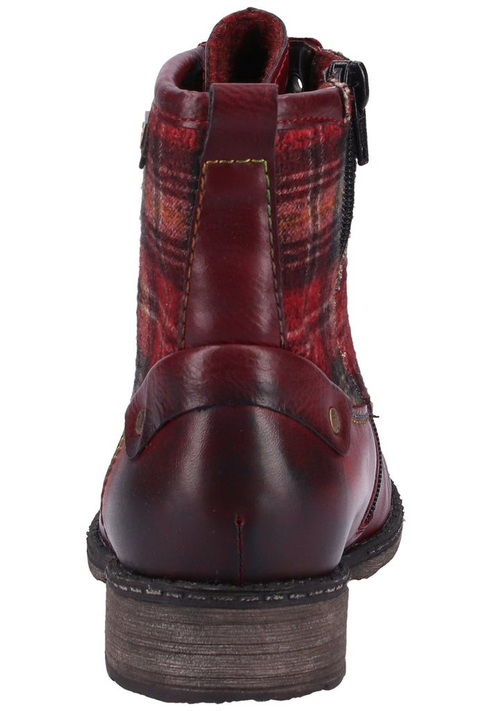 Remonte Stiefelette Lederimitat Rot Warmfutter