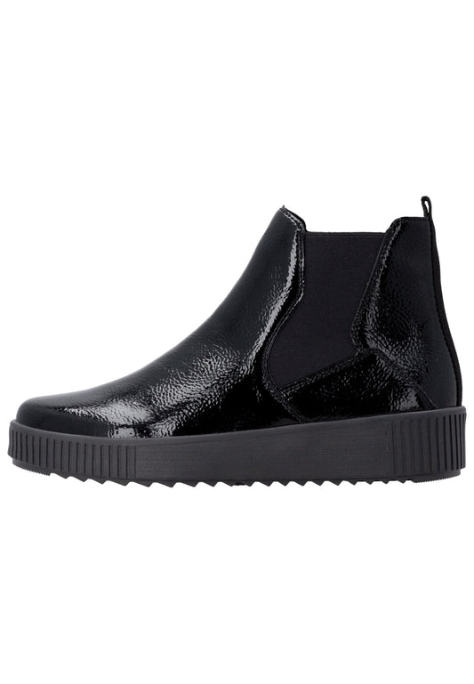 Remonte Stiefelette Lederimitat Schwarz Lack