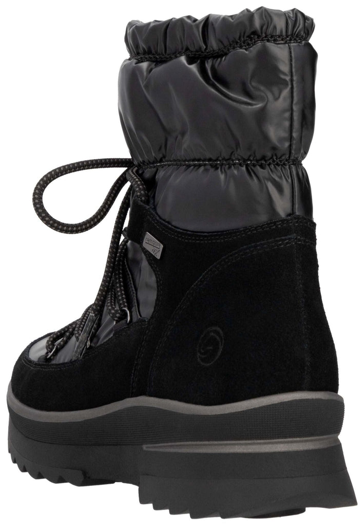 Remonte Stiefelette Lederimitat Schwarz Warmfutter
