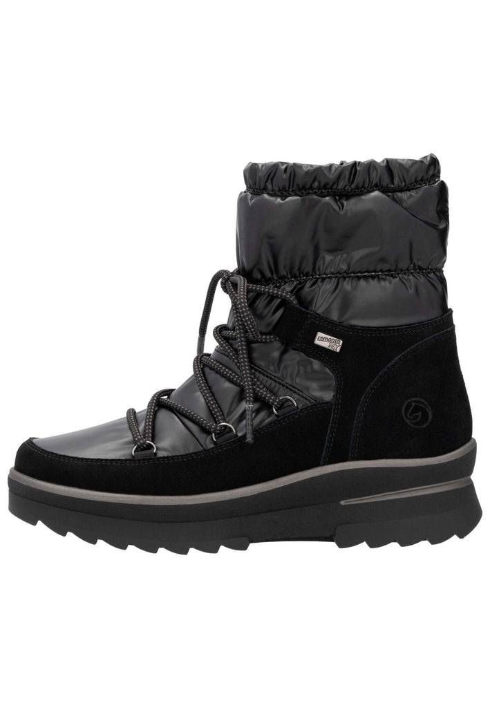 Remonte Stiefelette Lederimitat Schwarz Warmfutter