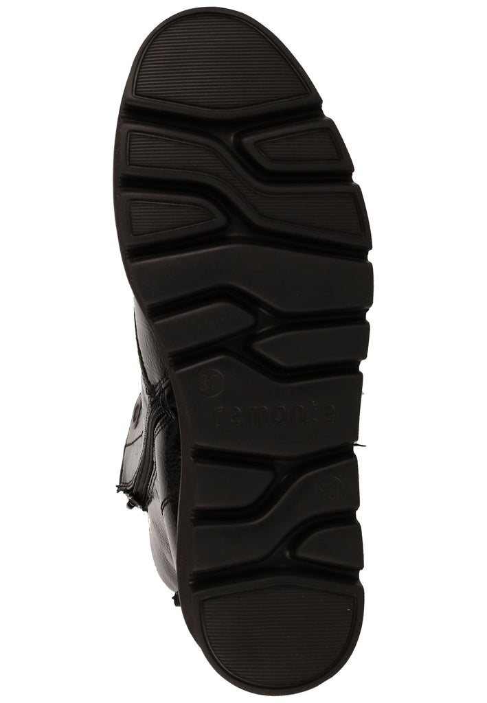 Remonte Stiefelette Lederimitat Schwarz Warmfutter