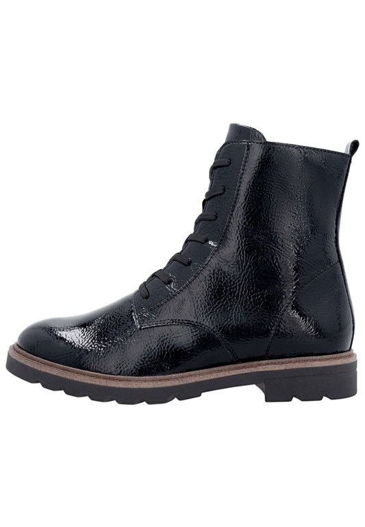 Remonte Stiefelette Lederimitat Schwarz Warmfutter