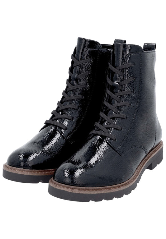Remonte Stiefelette Lederimitat Schwarz Warmfutter