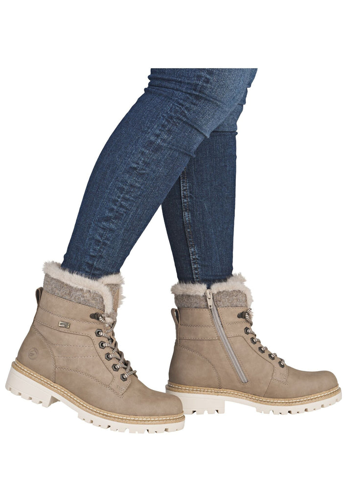 Remonte Stiefelette Lederimitat/Textil Camel Warmfutter