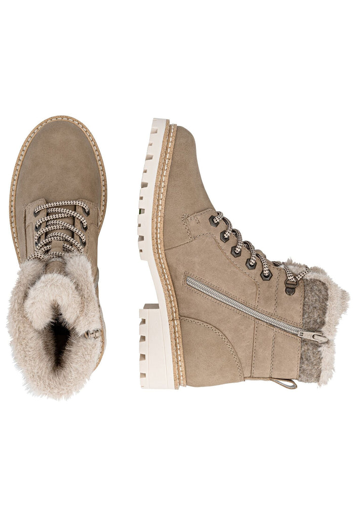 Remonte Stiefelette Lederimitat/Textil Camel Warmfutter