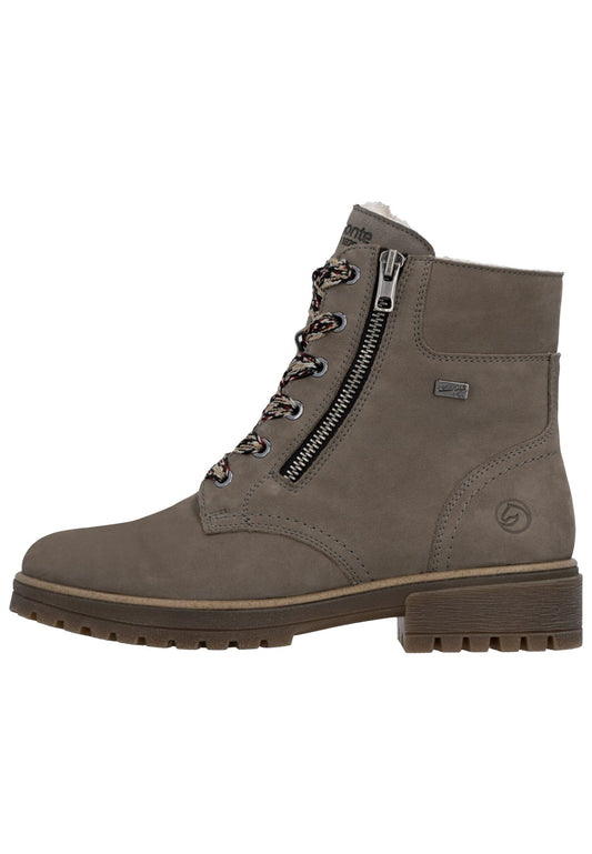 Remonte Stiefelette Veloursleder Beige Warmfutter