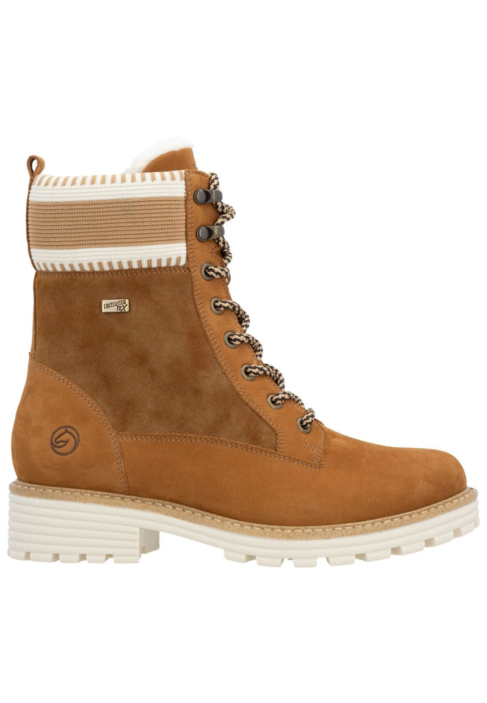 Remonte Stiefelette Veloursleder Braun/Beige