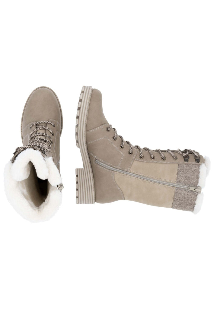 Remonte Stiefelette Veloursleder Camel Warmfutter
